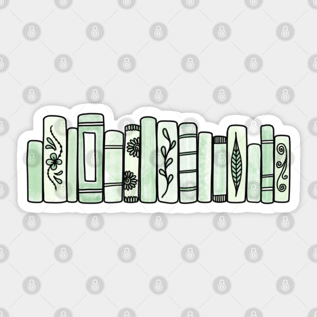 Green Pastel Books Sticker by Tilila